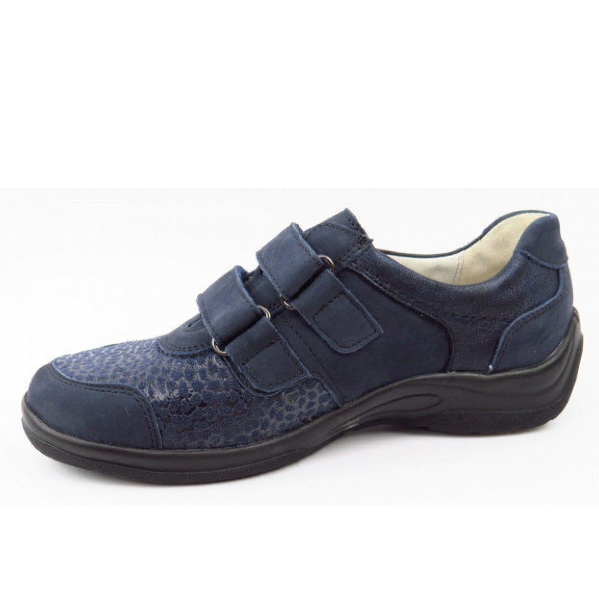 Waldläufer Ortho Tritt Hesna Damen Klettschuh in Blau