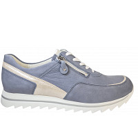 WALDLÄUFER - Haiba jeans beige ZIP - sportlicher Schnürer - jeans beige weiss