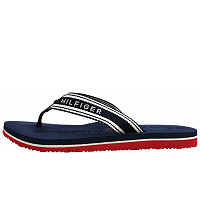 TOMMY HILFIGER - Webbing Summer Sandal - Pantolette - red/white/blue 0GY