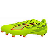PUMA - Ultra 6 Play - Fußballschuh - Black-Glowred-Lime