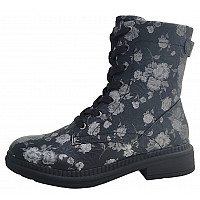 JANA - Schnürstiefel - 005 black flower
