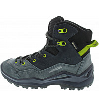 LOWA - Wandax GTX Mid Jr - Wanderstiefel - dunkelpetrol-limone
