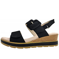 CAPRICE - Sandalette - black nubuc 008