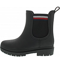 TOMMY HILFIGER - Rain Boot Ankle Elastic - Gummistiefel - black