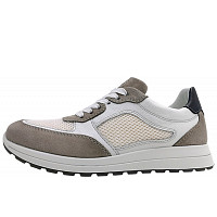 ARA - sportlicher Schnürer - pebble, weiss, blau 05