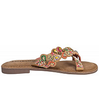LAZAMANI - Pena Flower toe Slippers - Zehensteg - pink