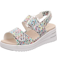 WALDLÄUFER - h-dina - Pantolette - weiß kombi.