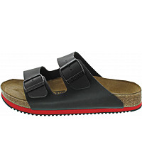 BIRKENSTOCK PROFESSIONAL - Arizona - Pantolette - schwarz-Sohle rot
