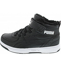 PUMA - Rebound Joy Fur PS - Sneaker high - puma black-puma white