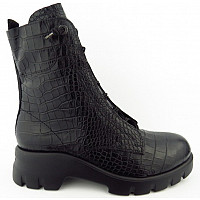 PAUL GREEN - Croco - Boots - 02 Schwarz