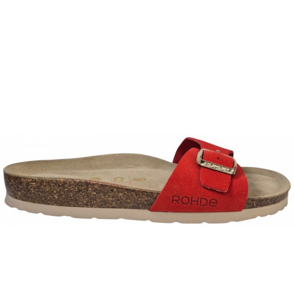 Rohde Velour Pantolette ROT