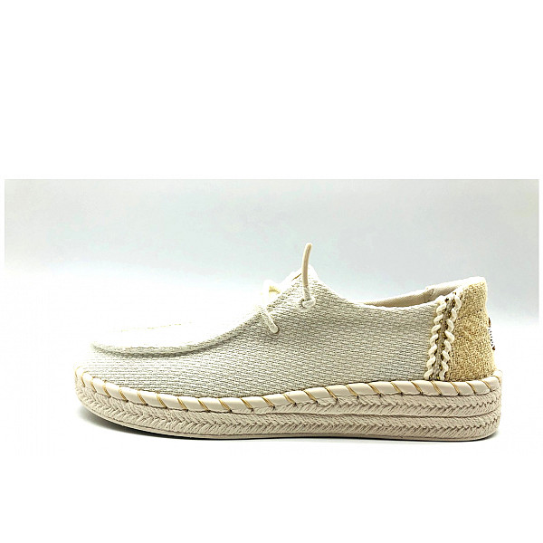Hey Dude wendy espadrille woven white Schnürschuhe weiß