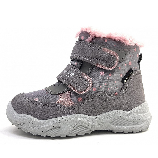 Superfit Stiefelette Synth.Glacier Klettschuh 2500 Grau / Rosa