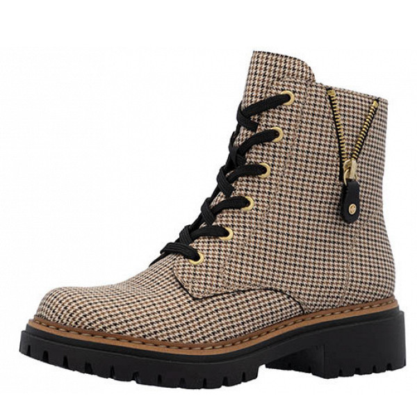 Rieker Schnürstiefel beige