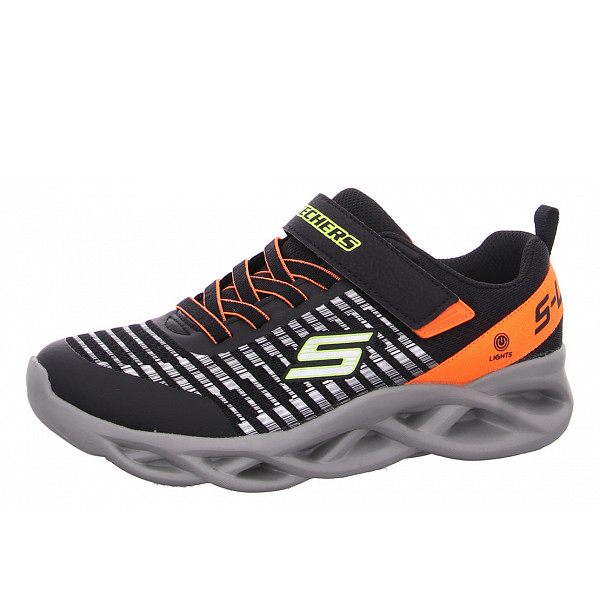 Skechers Twisty Brights Klettschuh BKOR black orange