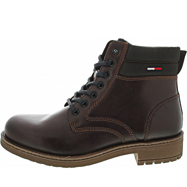 Tommy Jeans Short Lace Up Boot Schnürstiefel truffle brown