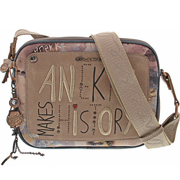 Anekke Hollywood Tasche rosebeige/print/graublau