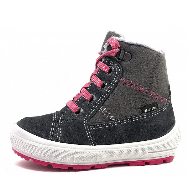 Superfit Stiefelette Leder Groovy Lauflern 2010- Grau / Pink