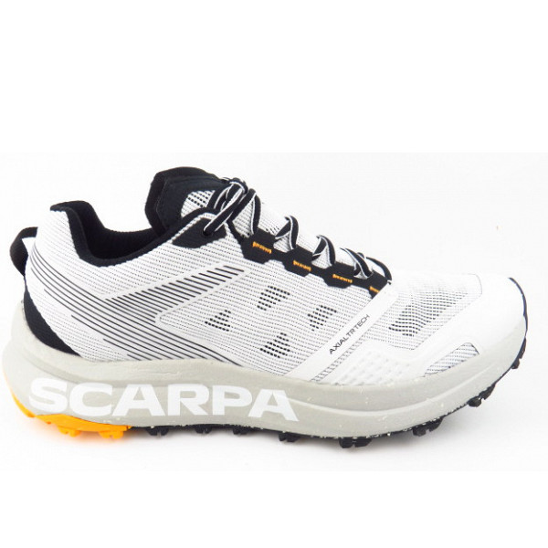 Scarpa Spin Planet white saffron Laufschuh Trail weiss gelb