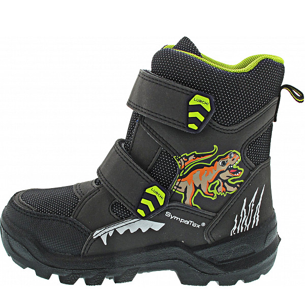 Lurchi Koray Klettstiefel black-neon yellow