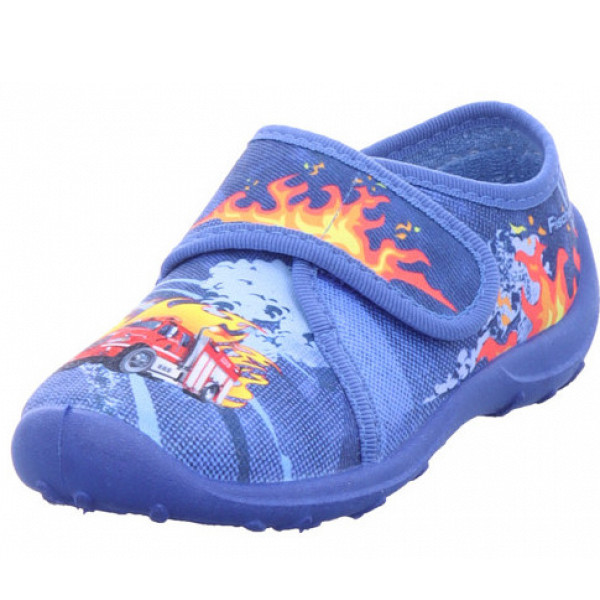 Fischer Markenschuhe Hausschuh blau
