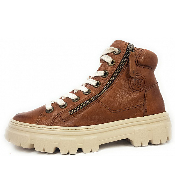 Paul Green Washed Kid Sneaker high 032 Cognac