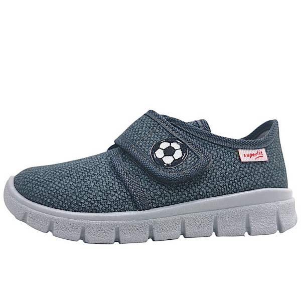 Superfit Bobby Hausschuh Grau/schwarz