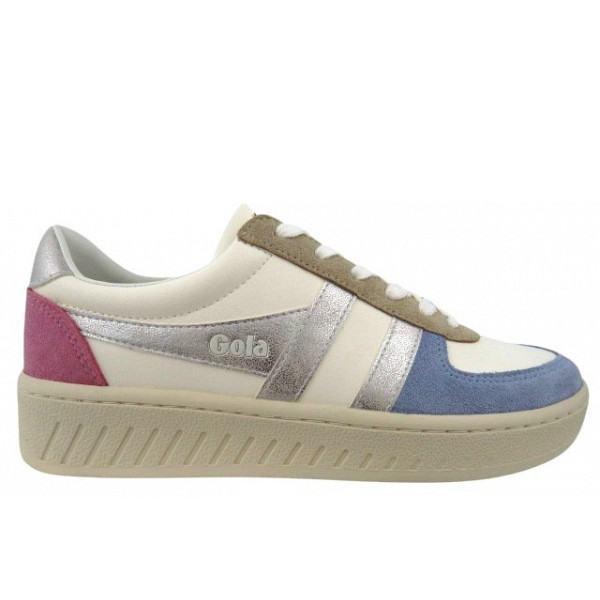 Gola Grandslam Quadrant Sneaker low white silber candy