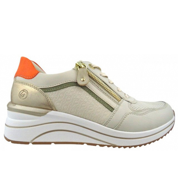 Remonte sportlicher Schnürer offwhite/porzellan/sal