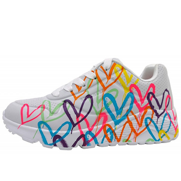 Skechers Uno Lite sportlicher Schnürer WMN White/Multi