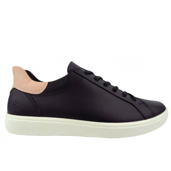 Ecco Soft 7 Women sportlicher Schnürer BLACK/ROSE DUST