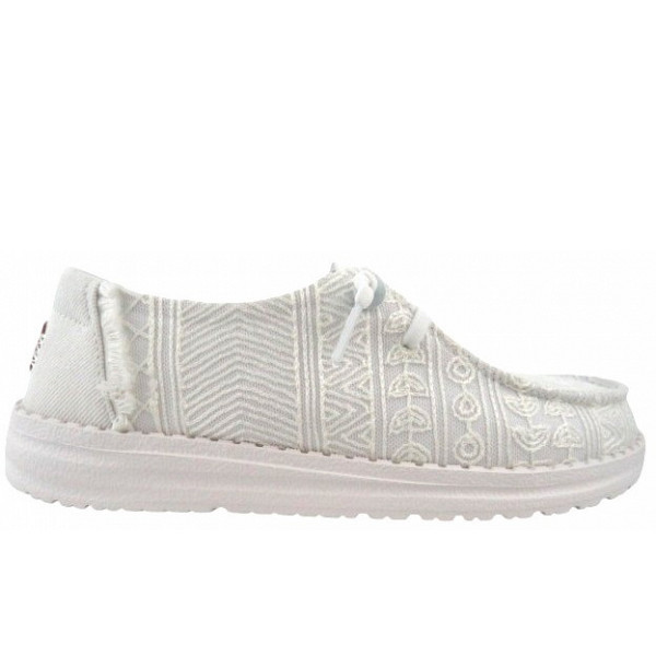 Hey Dude Wendy Crochet Lace Slipper weiss