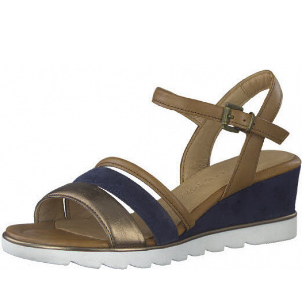 Marco Tozzi sandalette Sandalette blau-kombiniert