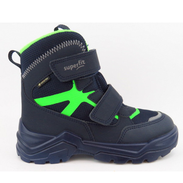 Superfit SNOW MAX GTX Weit Klettstiefel 8 BLAU/HELLGRÜN