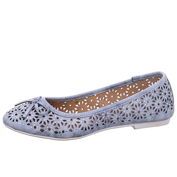 laufsteg münchen Ballerinas blau