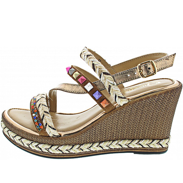 Queens Sandalette rosegold combi