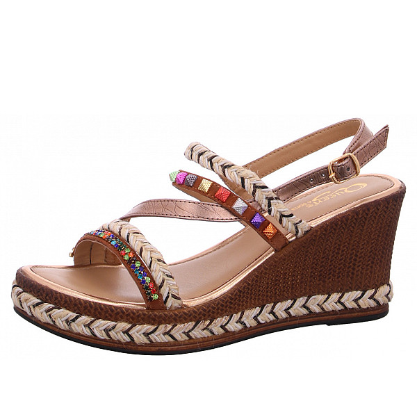 Queens Riemchensandalette rosegold multi