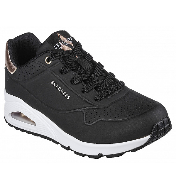 Skechers Uno Sneaker black white rosegold