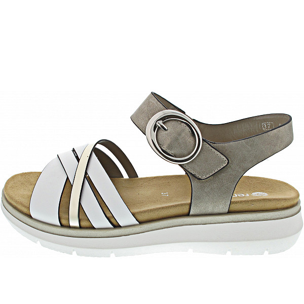 Remonte Sandale weiss/gold/perle