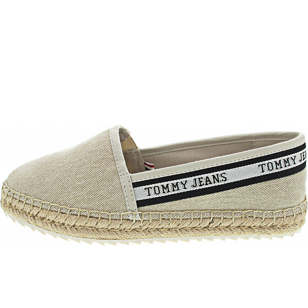 Tommy Jeans Flatform Webbing Espadril Slipper bleached stone