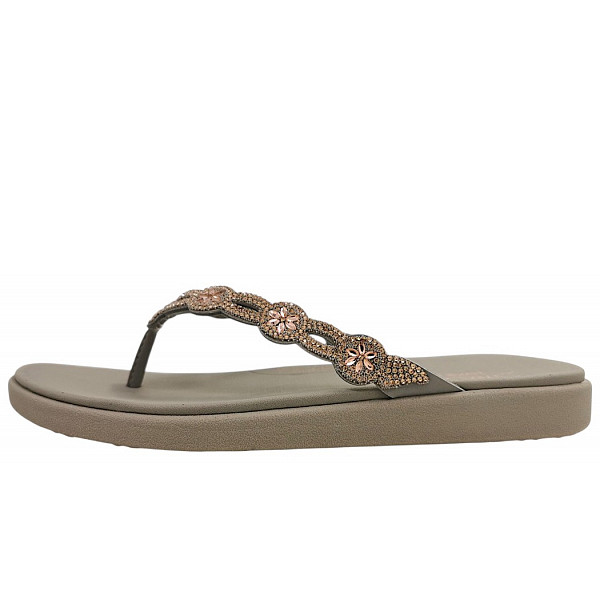 Skechers Meditation Luxe Zehensteg taupe TPE