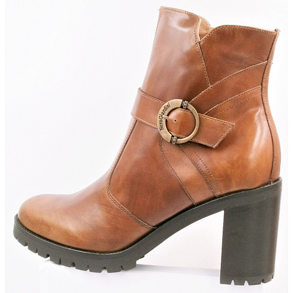 Nero Giardini cuoio Reißverschluss Stiefelette cuoio