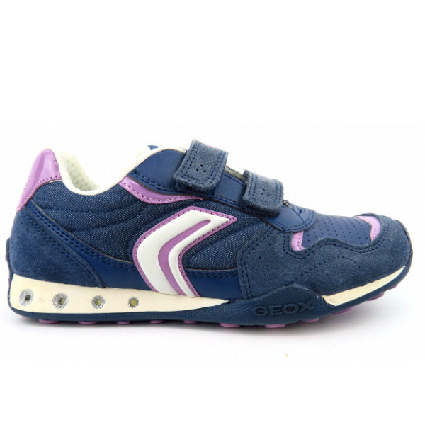 Geox J N. Jocker blau/pink Sneaker blau/lila