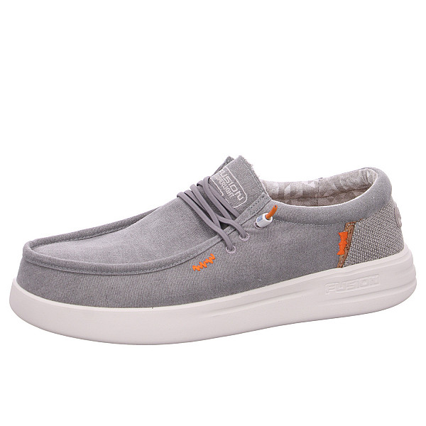 Fusion Leinenschuh washed canvas lt.grey