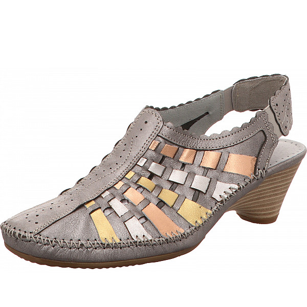 Jana sling Sandalette silber, platin