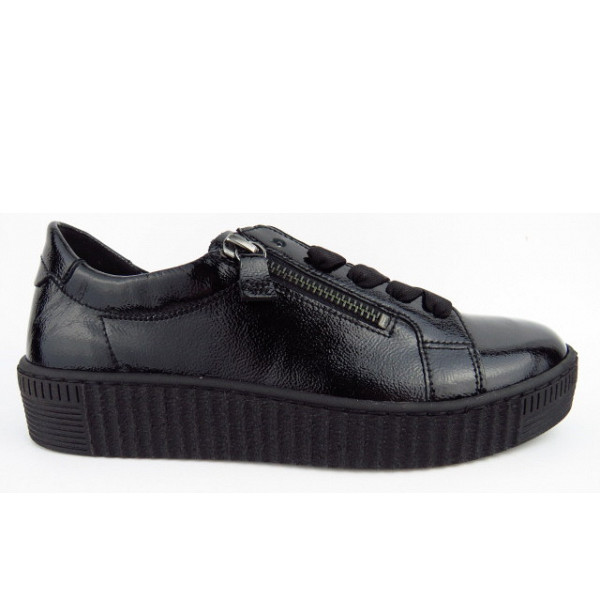 Gabor Knautschlack Sneaker low schwarz (schwarz)