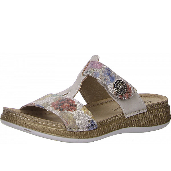 Fischer Markenschuhe Pantolette beige kombi.