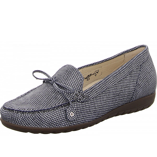 Waldläufer hesima Mokassin blau kombi.