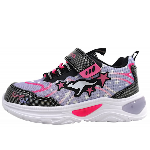 KangaRoos K-SLG Sparks EV Klettschuh jet black/ lavandin 5148