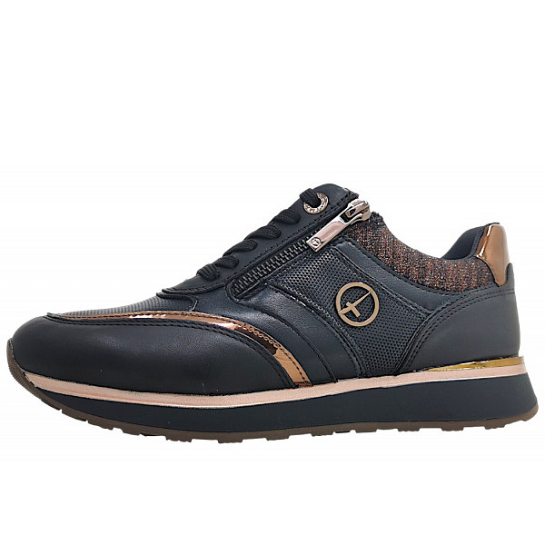 Tamaris sportlicher Schnürer black/copper 096
